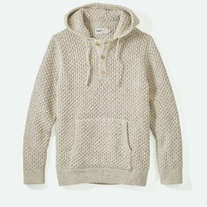 Wellen Beige Knit Hoodie
